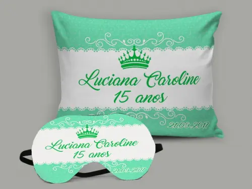 Kit Almofada e Mascara de Dormir de 15 Anos