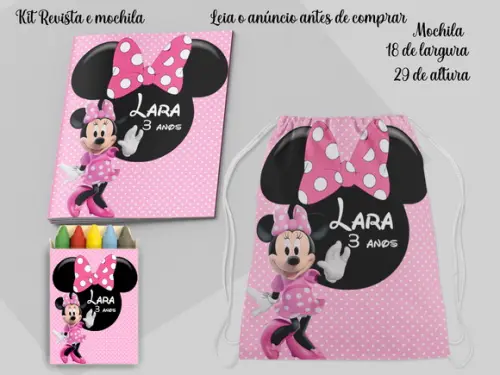 Kit Colorir da Minnie Rosa e Margaria