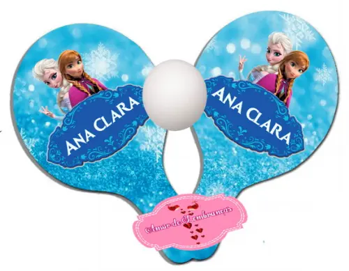Kit Mochilinha e Raquete mdf Personalizada Frozen
