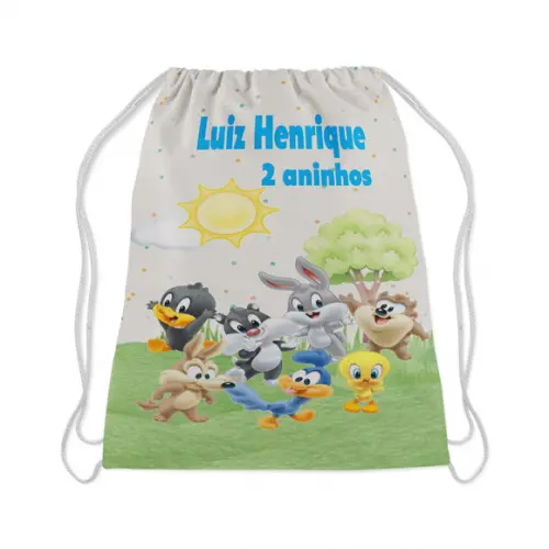 Mochila Sacolinha  Lembrancinhas Looney Tunes Baby