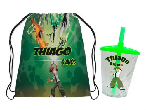 Mochilinha e Copo Twister do Ben 10