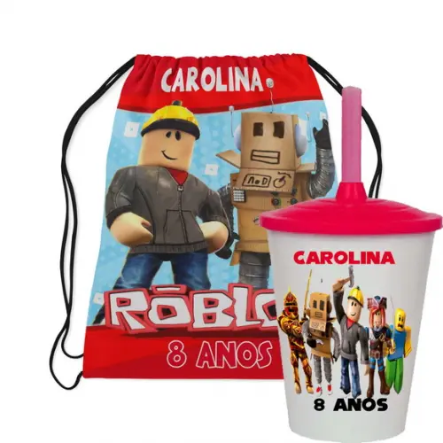 Mochilinha e Copo Twister Roblox