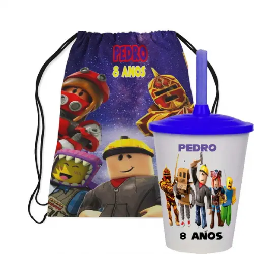 Mochilinha e Copo Twister Roblox