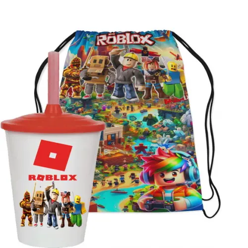 Mochilinha e Copo Twister Roblox
