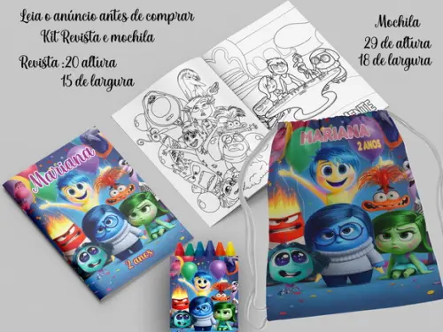 Mochilinha e Revista de Colorir com Giz Divertidamente