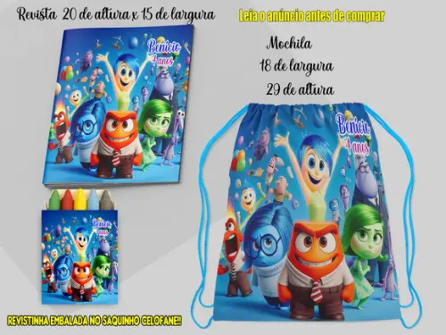 Mochilinha e Revista de Colorir com Giz Divertidamente