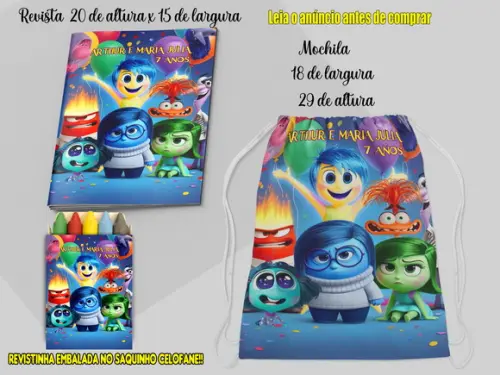 Mochilinha e Revista de Colorir com Giz Divertidamente