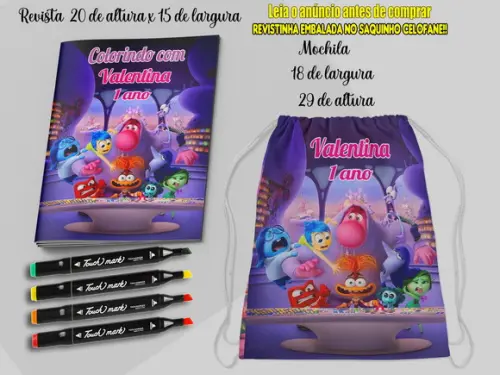 Mochilinha e Revista de Colorir Divertidamente
