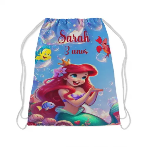 Mochilinha para Lembrancinhas da Sereia Ariel