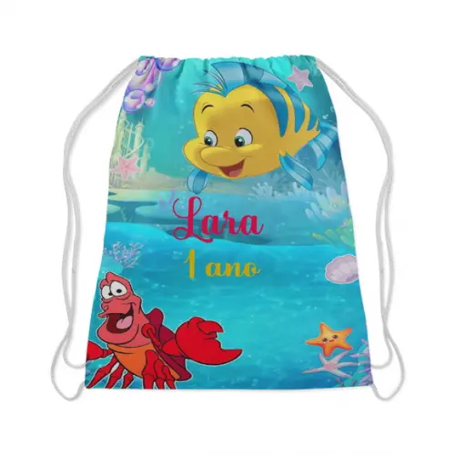 Mochilinha para Lembrancinhas do Linguado e Sebastian