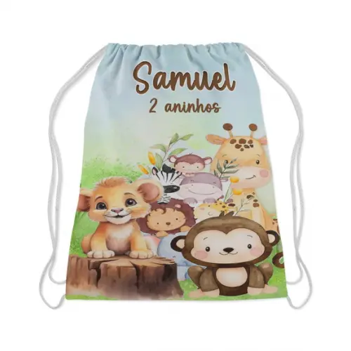 Mochilinha Personalizada Animais da Selva Safari