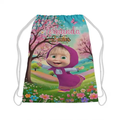 Mochilinha Personalizada  lembrancinhas da da Marsah e o Urso