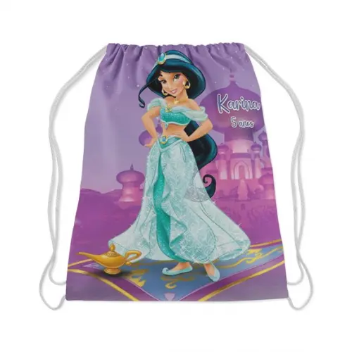 Mochilinha Personalizada  lembrancinhas da Princesa Jasmine