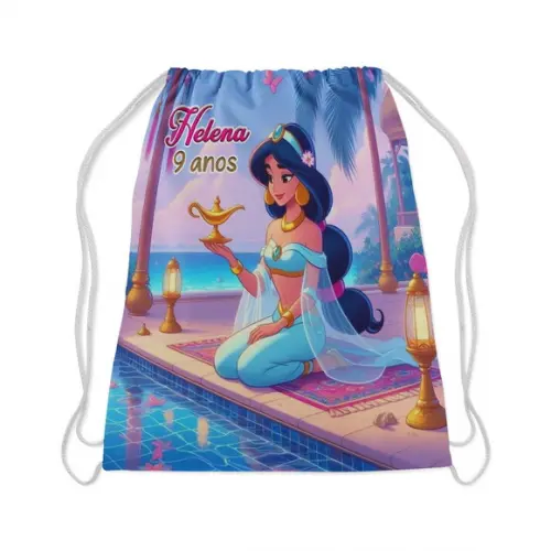 Mochilinha Personalizada  lembrancinhas da Princesa Jasmine