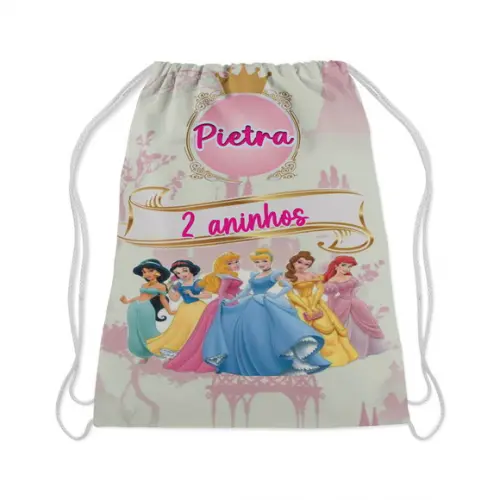 Mochilinha Personalizada Lembrancinhas das Princesas Disney