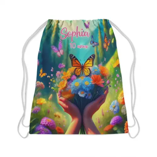 Mochilinha Personalizada  lembrancinhas de aniversario Jardim das