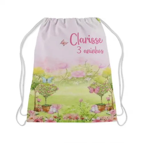Mochilinha Personalizada  lembrancinhas de aniversario Jardim das