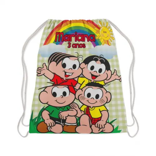 Mochilinha Personalizada para Lembrancinhas Turma da Monica