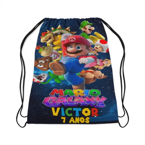 Mochilinha Personalizada Super Mario Galaxia