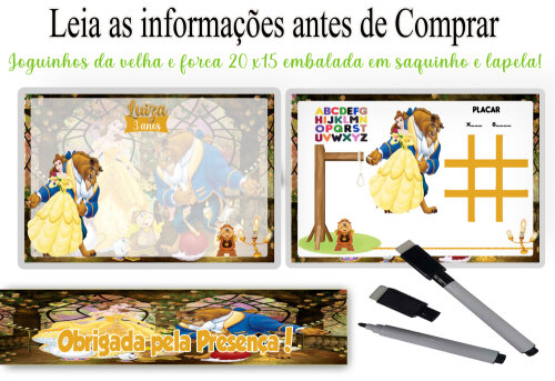 Lousa Magica perosnalizada lembrancinhas de aniversario da Bela e