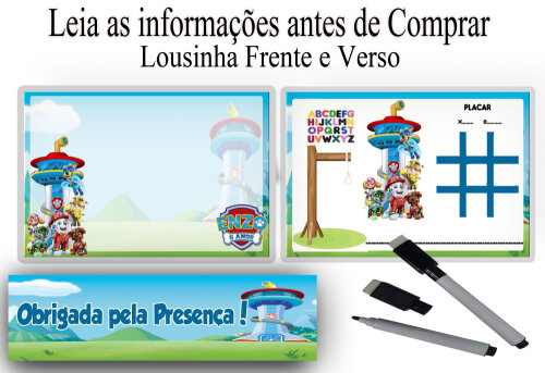 Lousa Magica lembrancinhas de aniversario da Patrulha Canina