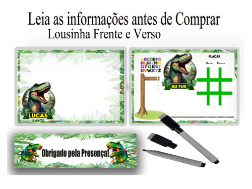 Lousa Magica lembrancinhas de aniversario Jurassic Park dos Dinos