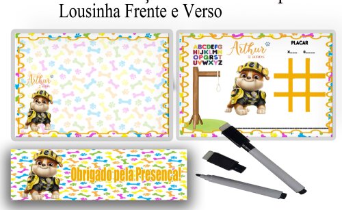 Lousa Magica lembrancinhas de aniversario da Patrulha Canina