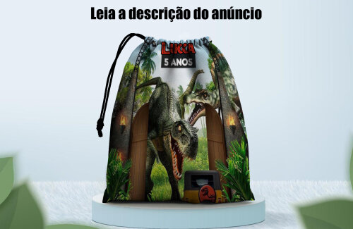 Saquinho Surpresa para lembrancinhas Jurassic Parkdos Dinossauros
