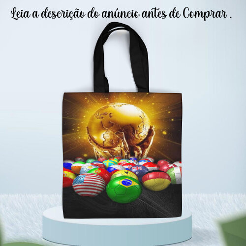 Sacola Ecobag lembrancinhas de aniversario da Copa do Mundo
