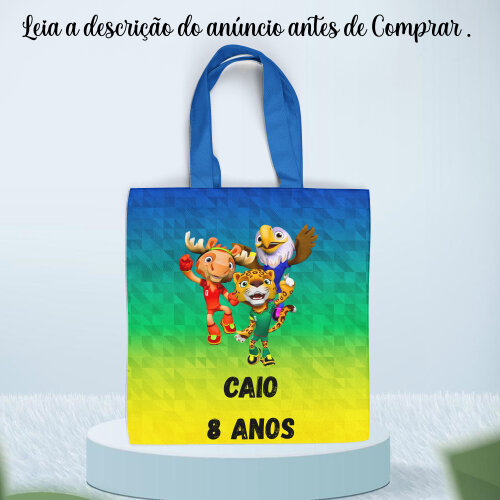 Sacola Ecobag lembrancinhas de aniversario da Copa do Mundo