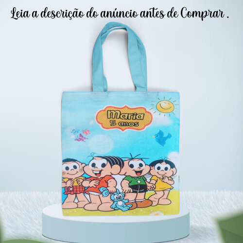 Sacola Ecobag lembrancinhas de aniversario da Turma da Mônica
