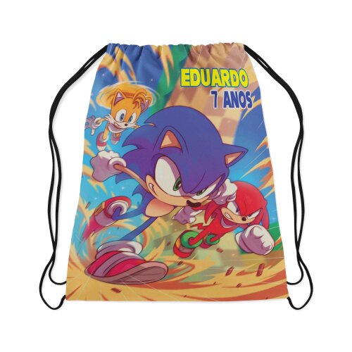 Mochilinha personalizada para lembrancinhas de aniversario Sonic