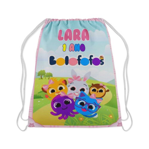 Mochilinha personalizada lembrancinhas dos Bolofofos