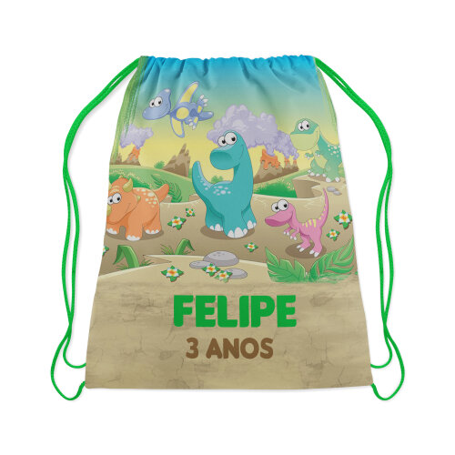 Mochila personalizada Lembrancinhas dos Dinossauros Baby