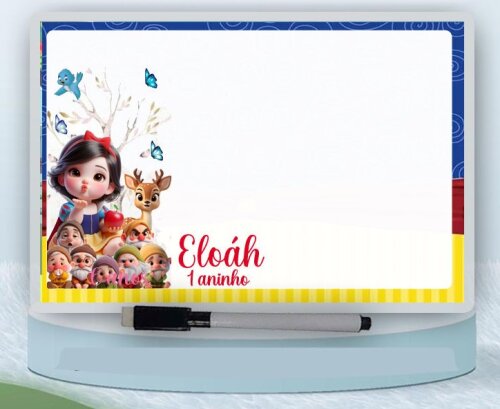 Lousa Mágica com Canetinha Personalizada lembrancinhas da Branca de Neve