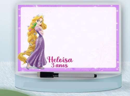 Lousa Mágica com Canetinha Personalizada para lembrancinhas da Rapunzellousi