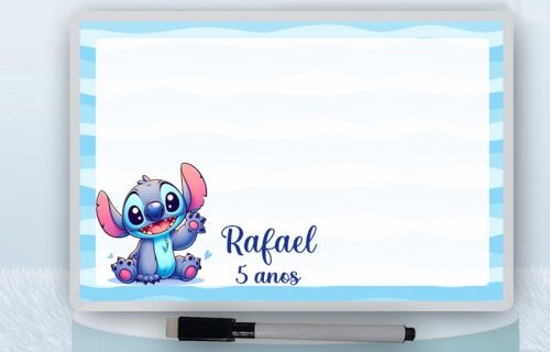 Lousa Magica personalizada para lembrancinhas  do Stitch