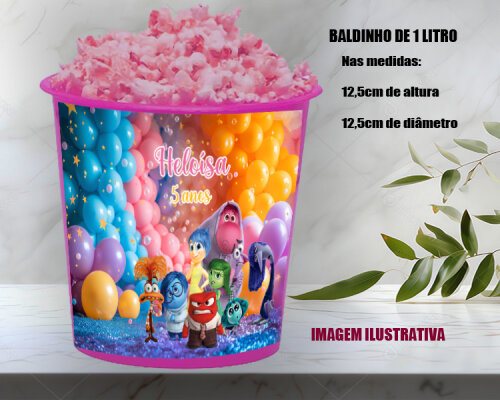Balde de Pipoca Personalizado para festa de aniversario Divertida