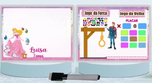 Lousa Magica personalizada lembrancinhas da Bela Adormecida