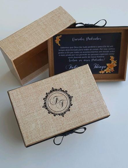 Caixa de Casamento mdf com Vinil