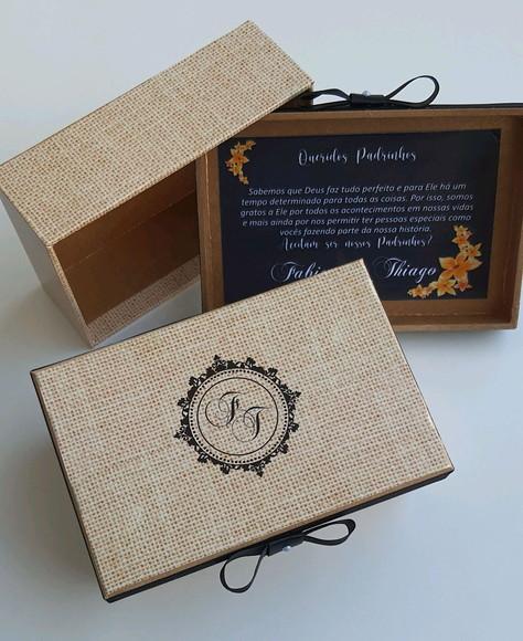 Caixa de Casamento mdf com Vinil