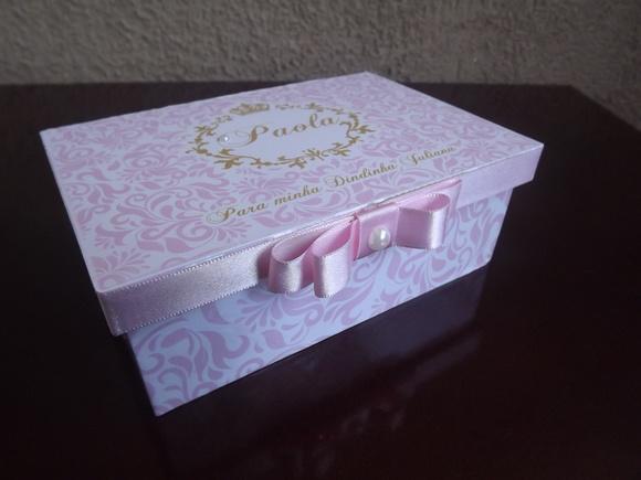 Caixa Personalizada para Batizado Floral
