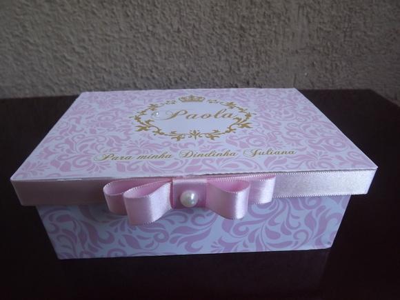 Caixa Personalizada para Batizado Floral