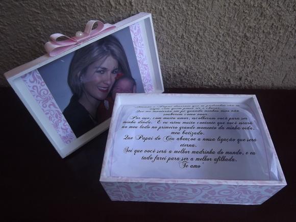 Caixa Personalizada para Batizado Floral