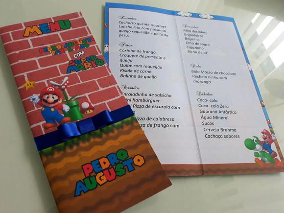 Cardápio- MENU DE MESA