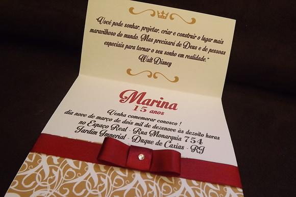 Convite 15 Anos Brasão - Mini