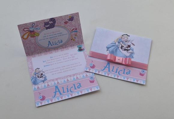 Convite ALICE NO PAIS DAS MARAVILHAS