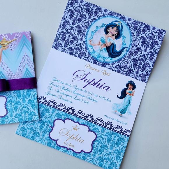 Convite Aladim Jasmine Promoção