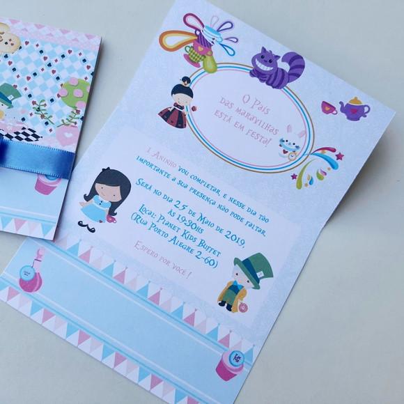 Convite Alice No País Das Maravilhas Promoção