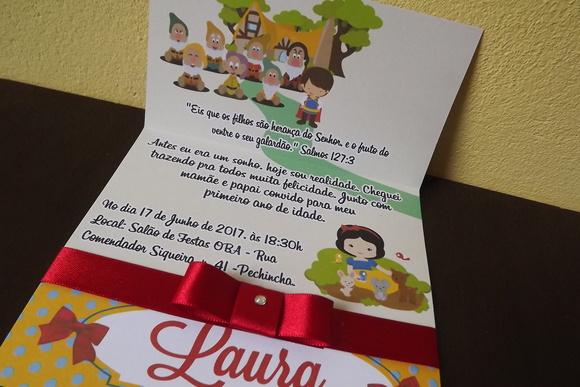 Convite Branca de Neve